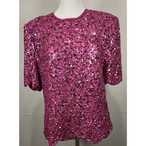 Vintage Laurence Kazar Beaded Blouse Size Large
